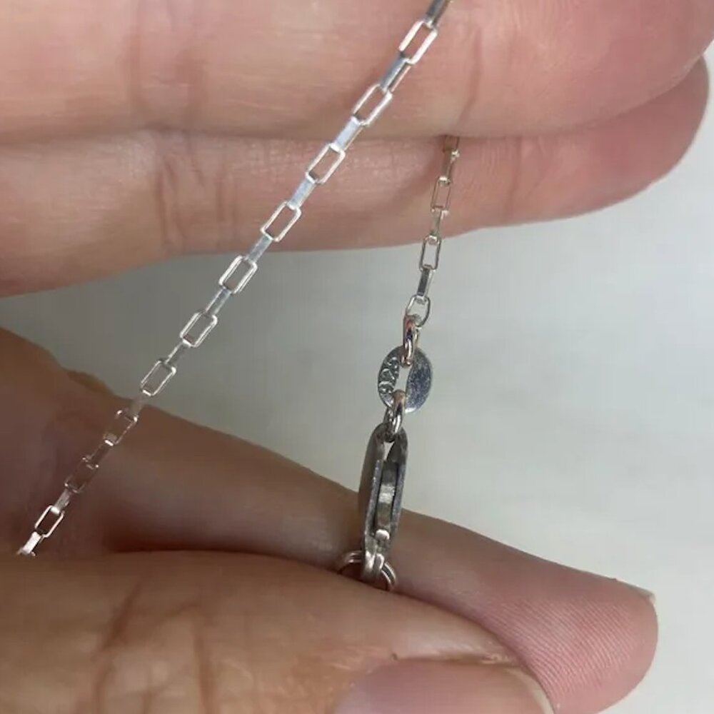 18" Long Solid Sterling Silver, Venezia Chain / BOX CHAIN .925 VENETIAN - Picture 3 of 3